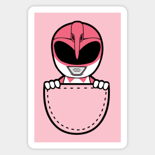 Pink Ranger In The Pocket Magnet